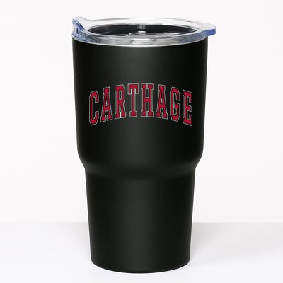 Carthage Illinois Souvenir College Style Red Text Tumbler