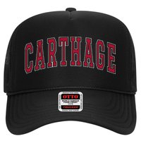 Carthage Illinois Souvenir College Style Red Text Hat