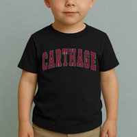 Carthage Illinois Souvenir College Style Red Text Toddler T-Shirt