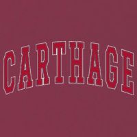 Carthage Illinois Souvenir College Style Red Text 16oz Travel Tumbler