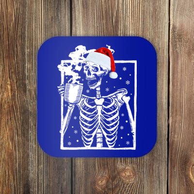 Coffee Ing Skeleton Skull Santa Hat Christmas Great Gift Coaster