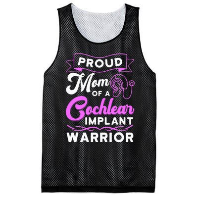 Cochlear Implant Support Proud Mom Hearing Loss Awareness Mesh Reversible Basketball Jersey Tank