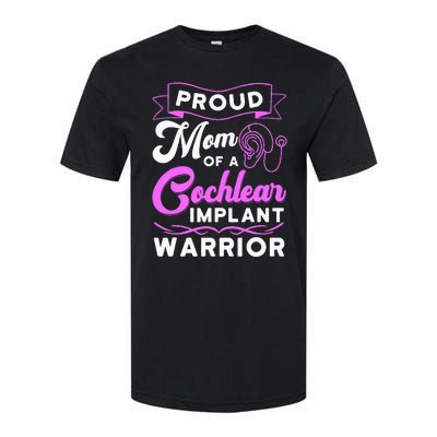 Cochlear Implant Support Proud Mom Hearing Loss Awareness Softstyle CVC T-Shirt