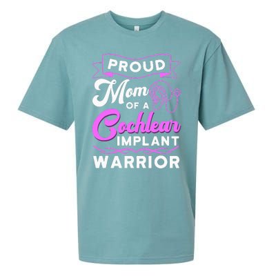 Cochlear Implant Support Proud Mom Hearing Loss Awareness Sueded Cloud Jersey T-Shirt