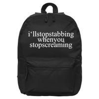 Chiodos ILl Stop Stabbing When You Stop Screaming 16 in Basic Backpack