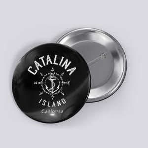 Catalina Island Sailing Compass Rose Beach Boat Great Gift Button