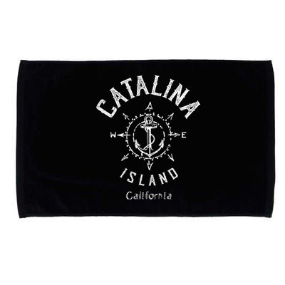 Catalina Island Sailing Compass Rose Beach Boat Great Gift Microfiber Hand Towel