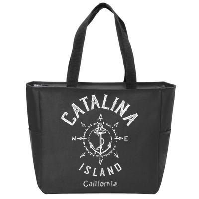Catalina Island Sailing Compass Rose Beach Boat Great Gift Zip Tote Bag