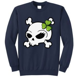 Cute Irish Shamrock Leaf Skull Sweatshirt