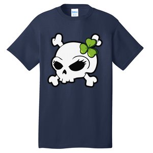 Cute Irish Shamrock Leaf Skull Tall T-Shirt