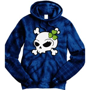 Cute Irish Shamrock Leaf Skull Tie Dye Hoodie