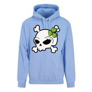 Cute Irish Shamrock Leaf Skull Unisex Surf Hoodie