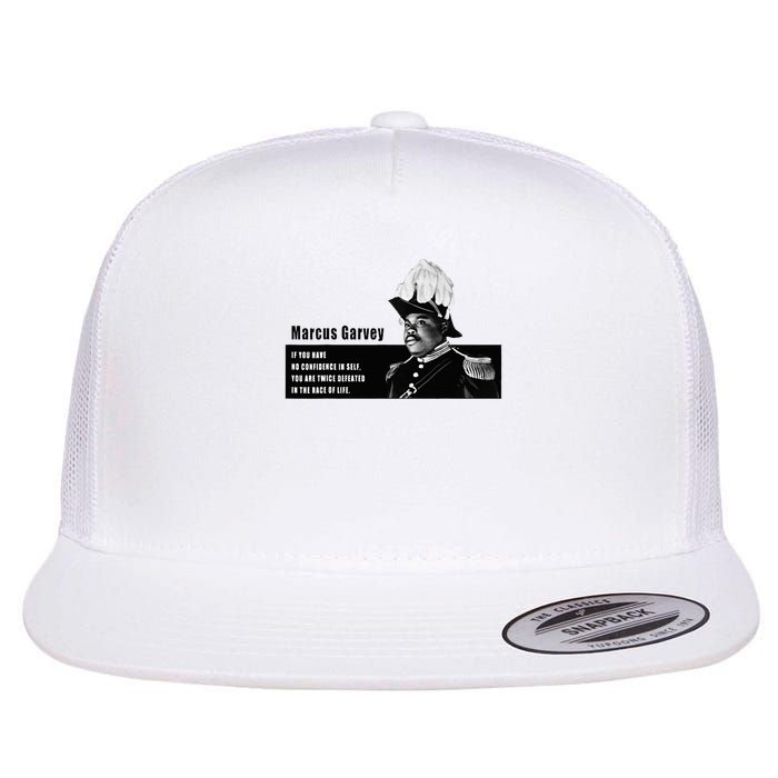 Confidence In Self Marcus Garvey Quote Flat Bill Trucker Hat