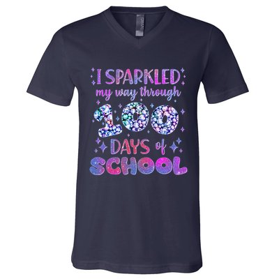 Cute I Sparkled My Way Through Days Of School V-Neck T-Shirt