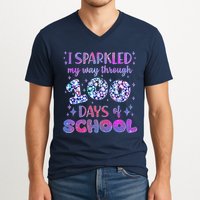 Cute I Sparkled My Way Through Days Of School V-Neck T-Shirt