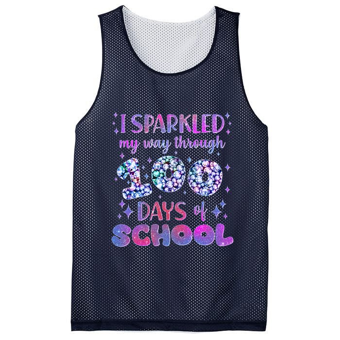 Cute I Sparkled My Way Through Days Of School Mesh Reversible Basketball Jersey Tank