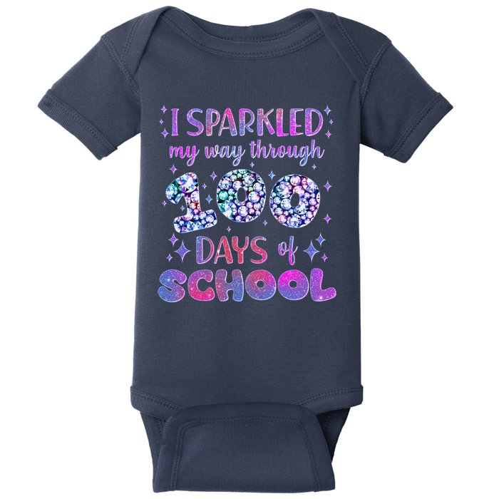 Cute I Sparkled My Way Through Days Of School Baby Bodysuit