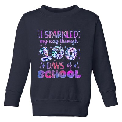 Cute I Sparkled My Way Through Days Of School Toddler Sweatshirt