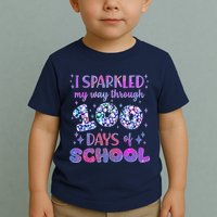 Cute I Sparkled My Way Through Days Of School Toddler T-Shirt