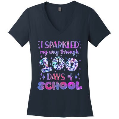 Cute I Sparkled My Way Through Days Of School Women's V-Neck T-Shirt