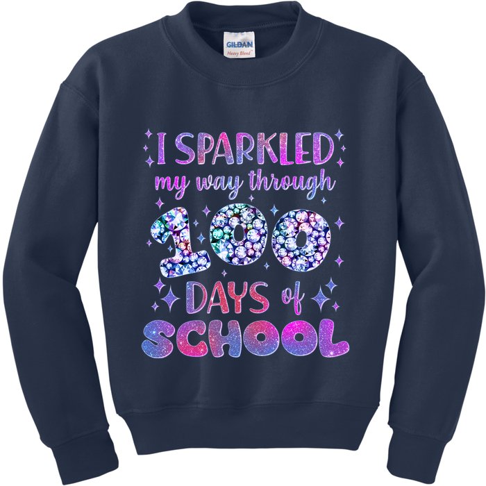 Cute I Sparkled My Way Through Days Of School Kids Sweatshirt
