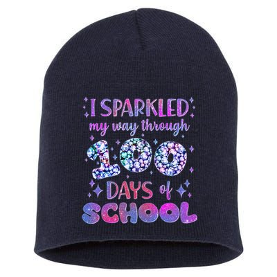 Cute I Sparkled My Way Through Days Of School Short Acrylic Beanie
