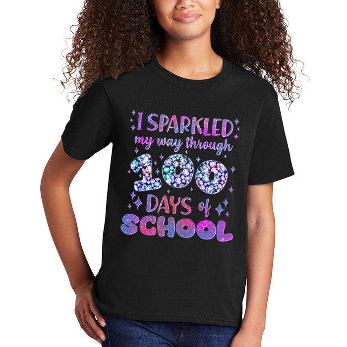 Cute I Sparkled My Way Through Days Of School Kids T-Shirt
