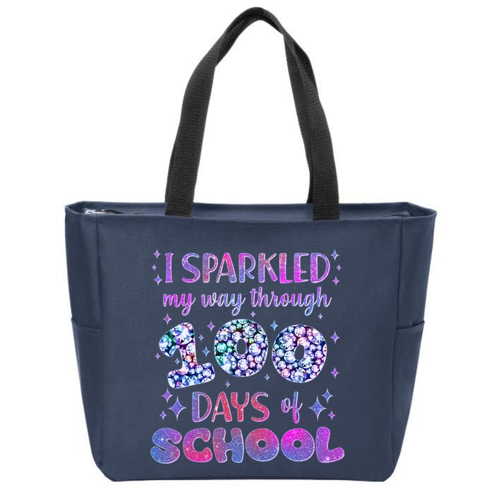 Cute I Sparkled My Way Through Days Of School Zip Tote Bag
