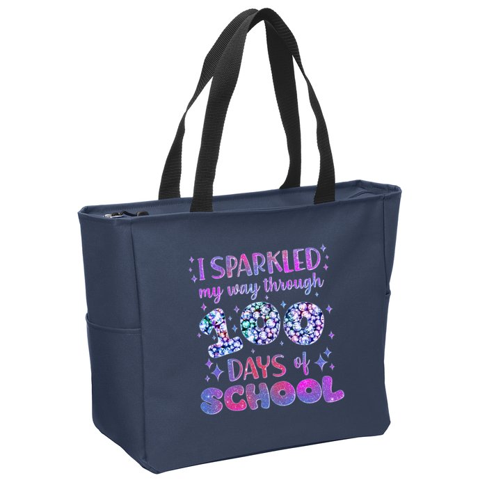Cute I Sparkled My Way Through Days Of School Zip Tote Bag