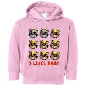 Cat In Suite With Trump Hair American Flag Nine Lives Baby Toddler Hoodie