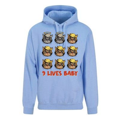 Cat In Suite With Trump Hair American Flag Nine Lives Baby Unisex Surf Hoodie