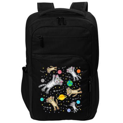 Cats In Space Galaxy Bad Art For Cat Lovers Impact Tech Backpack