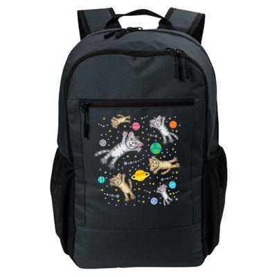 Cats In Space Galaxy Bad Art For Cat Lovers Daily Commute Backpack