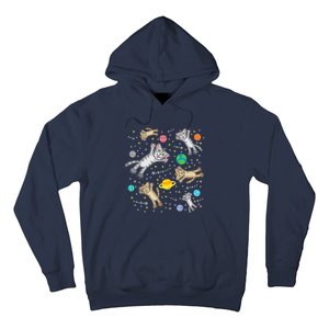 Cats In Space Galaxy Bad Art For Cat Lovers Hoodie