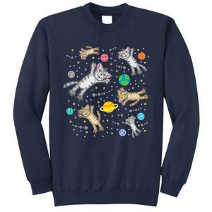 Cats In Space Galaxy Bad Art For Cat Lovers Sweatshirt