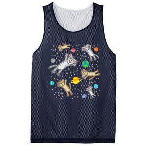 Cats In Space Galaxy Bad Art For Cat Lovers Mesh Reversible Basketball Jersey Tank