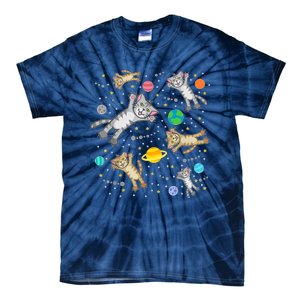 Cats In Space Galaxy Bad Art For Cat Lovers Tie-Dye T-Shirt