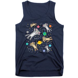 Cats In Space Galaxy Bad Art For Cat Lovers Tank Top