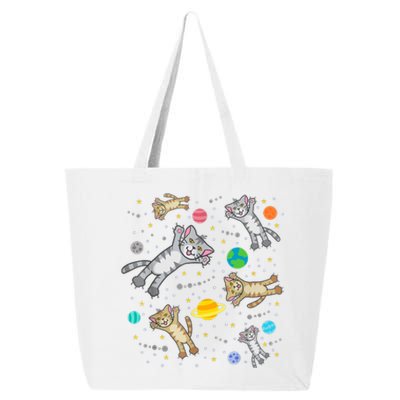 Cats In Space Galaxy Bad Art For Cat Lovers 25L Jumbo Tote