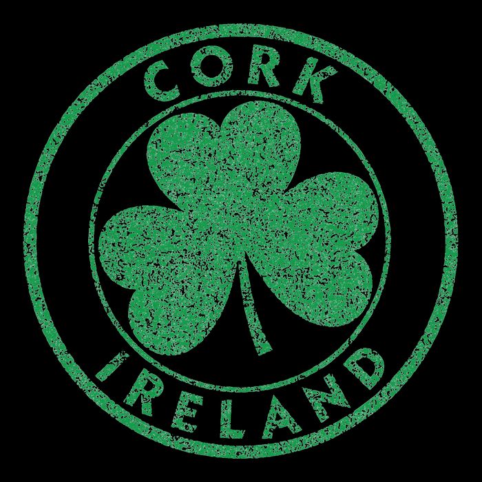 Cork Ireland Shamrock Sign Distressed Green Print Daily Commute Backpack