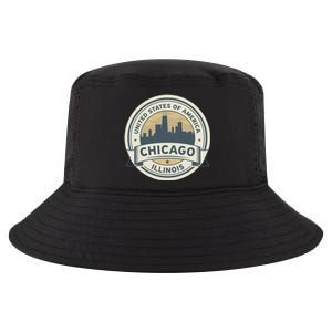 Chicago Illinois Stamp Logo Cool Comfort Performance Bucket Hat