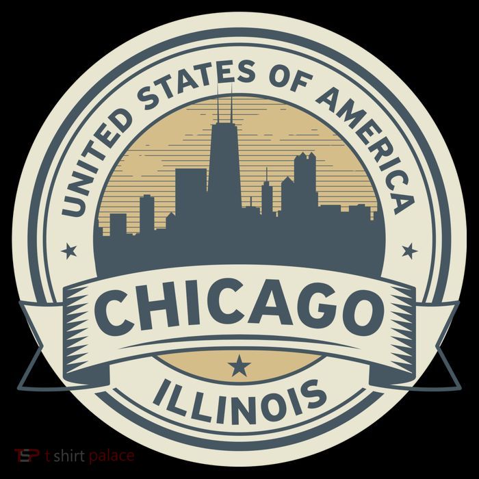 Chicago Illinois Stamp Logo Flatbill Hat