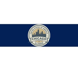 Chicago Illinois Stamp Logo Bumper Sticker