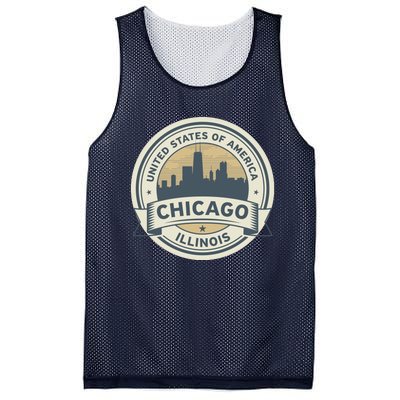 Chicago Illinois Stamp Logo Mesh Reversible Basketball Jersey Tank