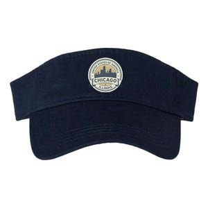 Chicago Illinois Stamp Logo Valucap Bio-Washed Visor