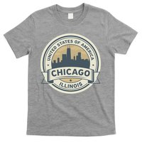 Chicago Illinois Stamp Logo T-Shirt