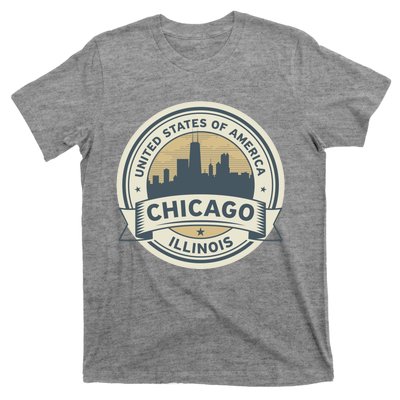 Chicago Illinois Stamp Logo T-Shirt