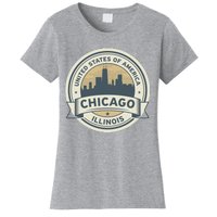 Chicago Illinois Stamp Logo Women's T-Shirt