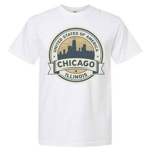 Chicago Illinois Stamp Logo Garment-Dyed Heavyweight T-Shirt