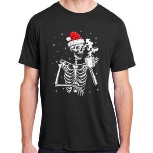 Coffee Ing Skeleton Christmas Skull Santa Hat Xmas Gift Adult ChromaSoft Performance T-Shirt